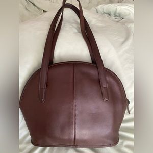 Coach Asheville Bowler Dome Vintage Brown Leather Shoulder Bag  9089